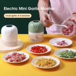 Mini Electric Vegetable Cutter Chopper Garlic Masher Crusher